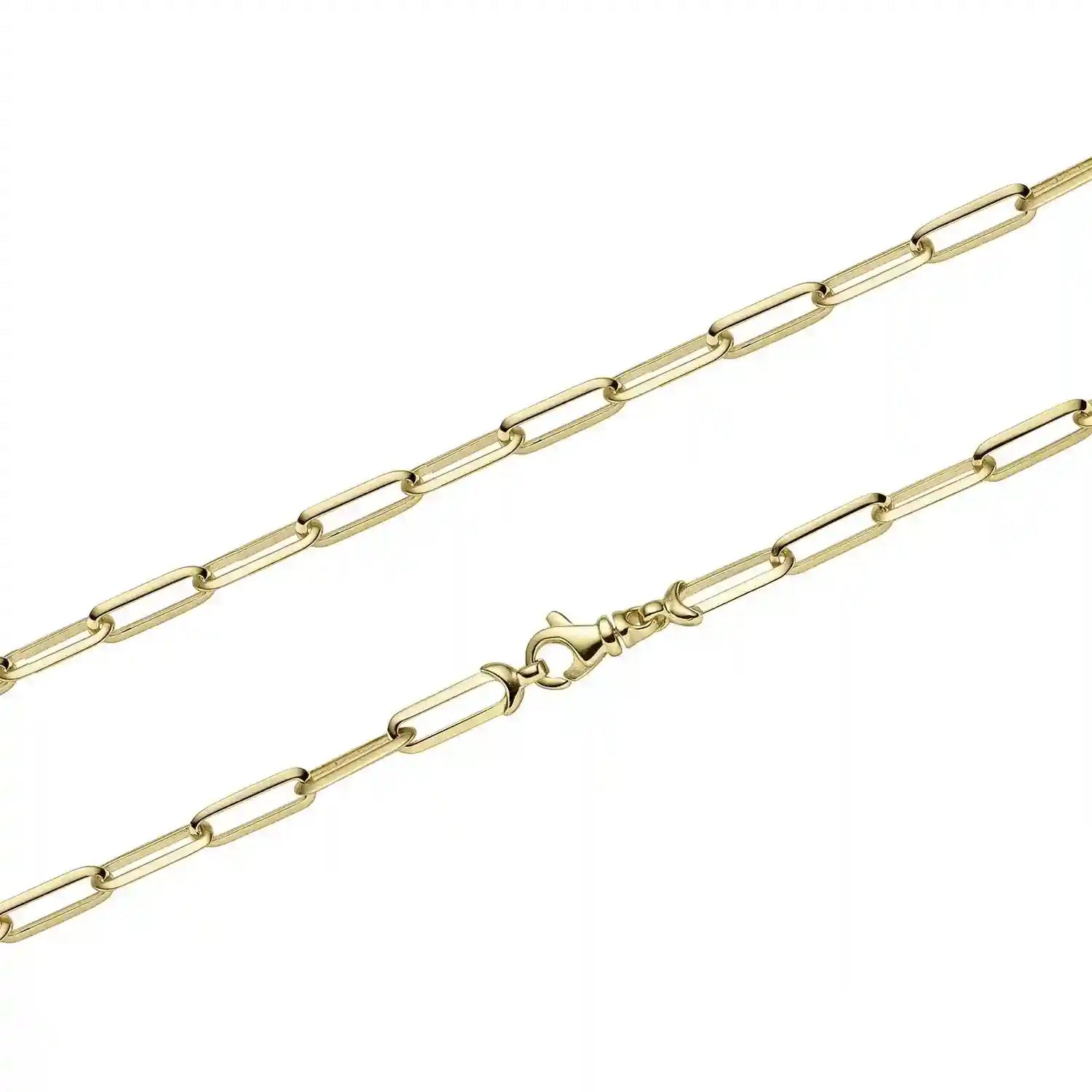 Goldkette Paper Clip Halskette Breite 4,5 mm massiv 585-14 Karat Gold - Firma Holzenplotz - Silberketten-Goldketten.de 