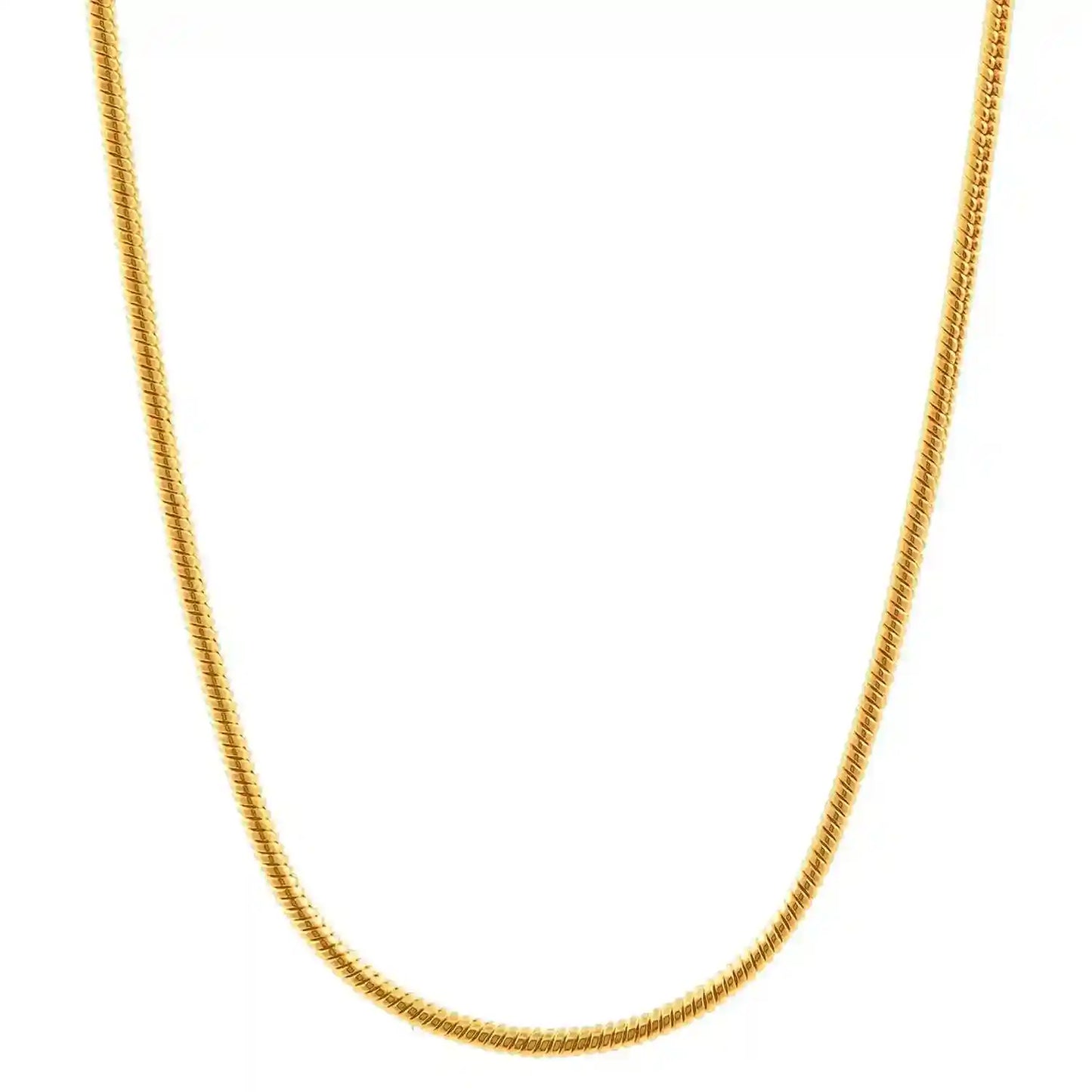 0,9 mm 40 cm 750 - 18 Karat Gold Halskette Schlangenkette rund massiv Gold hochwertige Goldkette  4,0 g