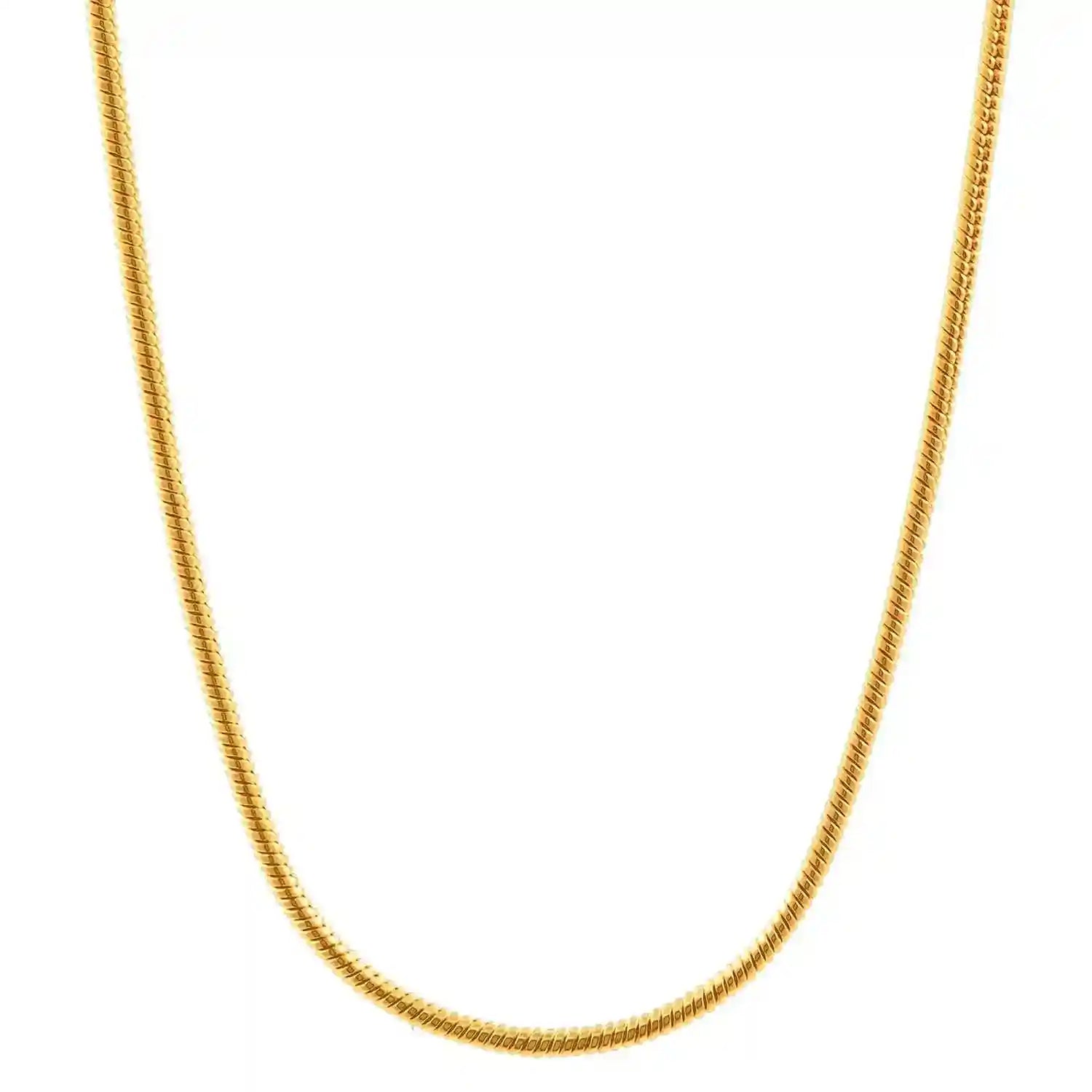 0,9 mm 40 cm 750 - 18 Karat Gold Halskette Schlangenkette rund massiv Gold hochwertige Goldkette  4,0 g