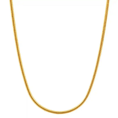 0,9 mm 40 cm 750 - 18 Karat Gold Halskette Schlangenkette rund massiv Gold hochwertige Goldkette  4,0 g