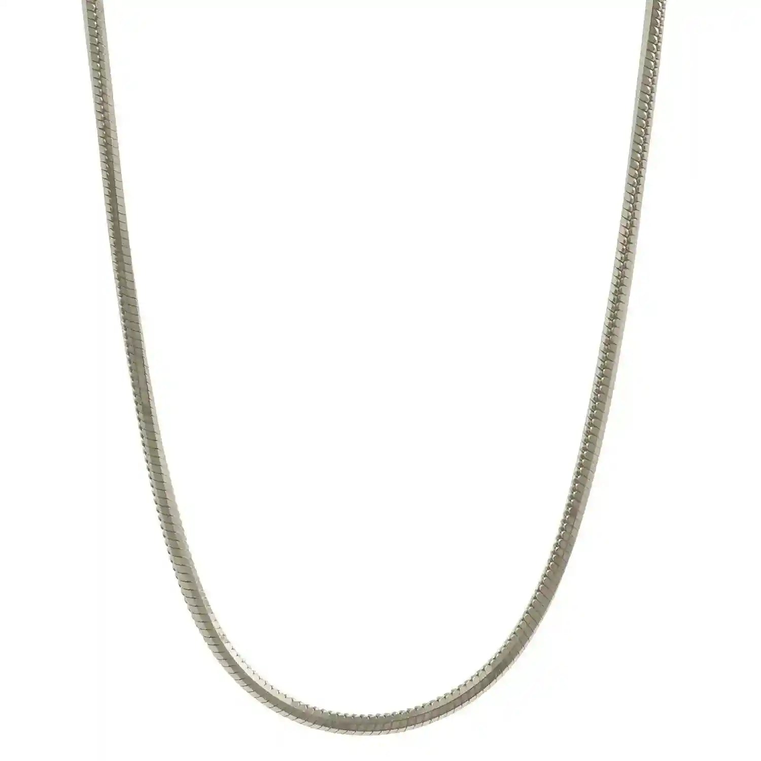 Goldkette Schlangenkette Länge 42cm - Breite 0,8mm - 333-8 Karat Weißgold - Firma Holzenplotz - Silberketten-Goldketten.de 