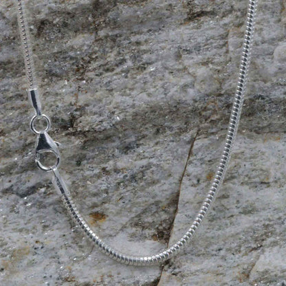 1,6 mm 42 cm 585 - 14 Karat Weißgold Schlangenkette rund massiv Gold hochwertige Goldkette  5,6 g