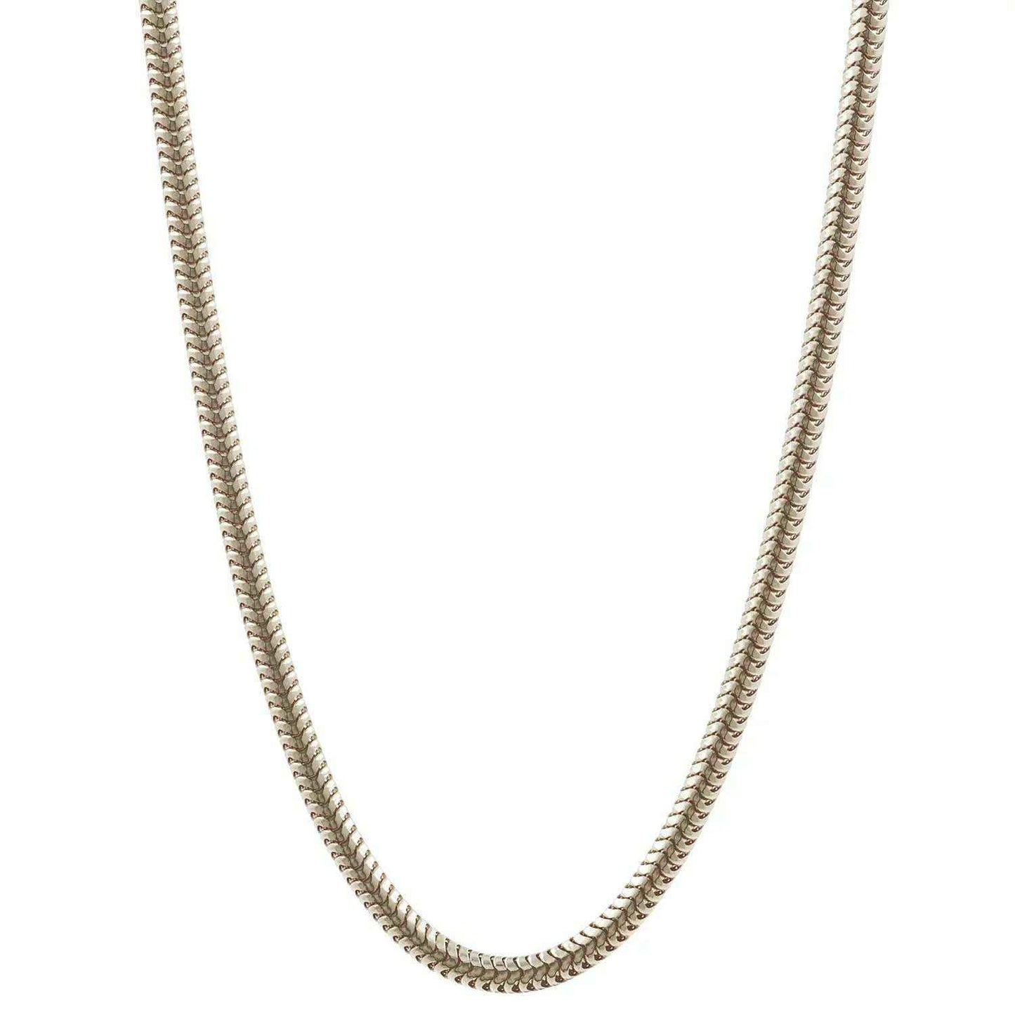1,6 mm 42 cm 585 - 14 Karat Weißgold Schlangenkette rund massiv Gold hochwertige Goldkette  5,6 g
