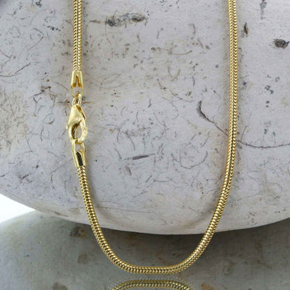 Goldkette Schlangenkette Länge 45cm - Breite 1,6mm - 585-14 Karat Gold