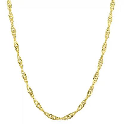 Goldkette Singapurkette Breite 1,2mm - 585-14 Karat Gold