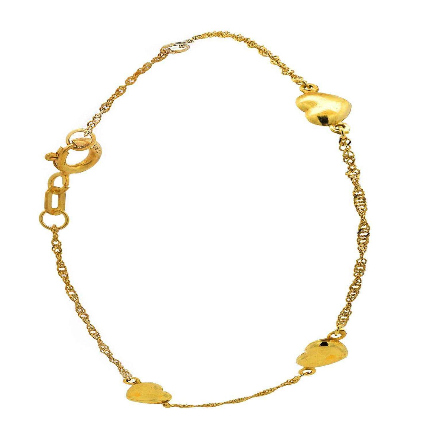 Goldkette Singapurkette Länge 19cm - Breite 1,2mm - 333-8 Karat Gold
