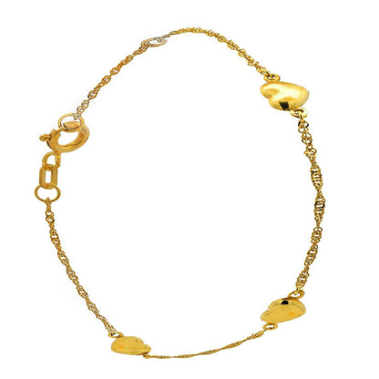 Goldkette Singapurkette Länge 19cm - Breite 1,2mm - 333-8 Karat Gold