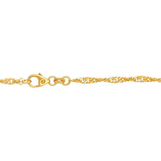 Goldkette Singapurkette Länge 19cm - Breite 2,9mm - 585-14 Karat Gold