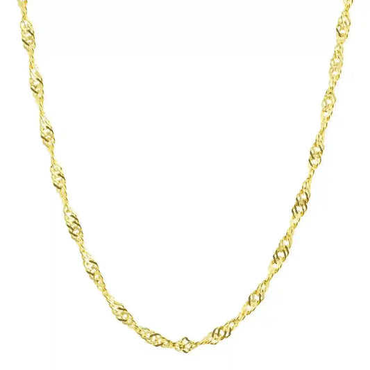 Goldkette Singapurkette Länge 50cm - Breite 1,0mm - 333-8 Karat Gold - Firma Holzenplotz - Silberketten-Goldketten.de 