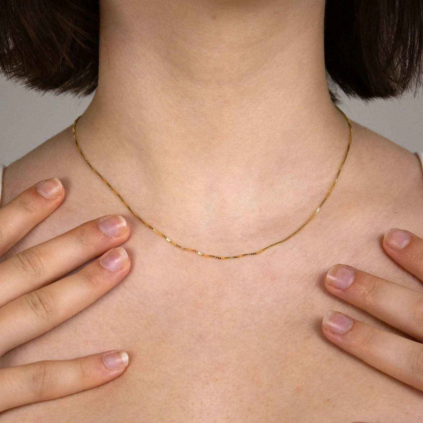 Goldkette Venezianerkette Länge 38cm - Breite 0,8mm - 333-8 Karat Gold