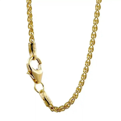 1,7 mm 333 - 8 Karat Gold Halskette Zopfkette massiv Gold hochwertige Goldkette  - Länge nach Wahl