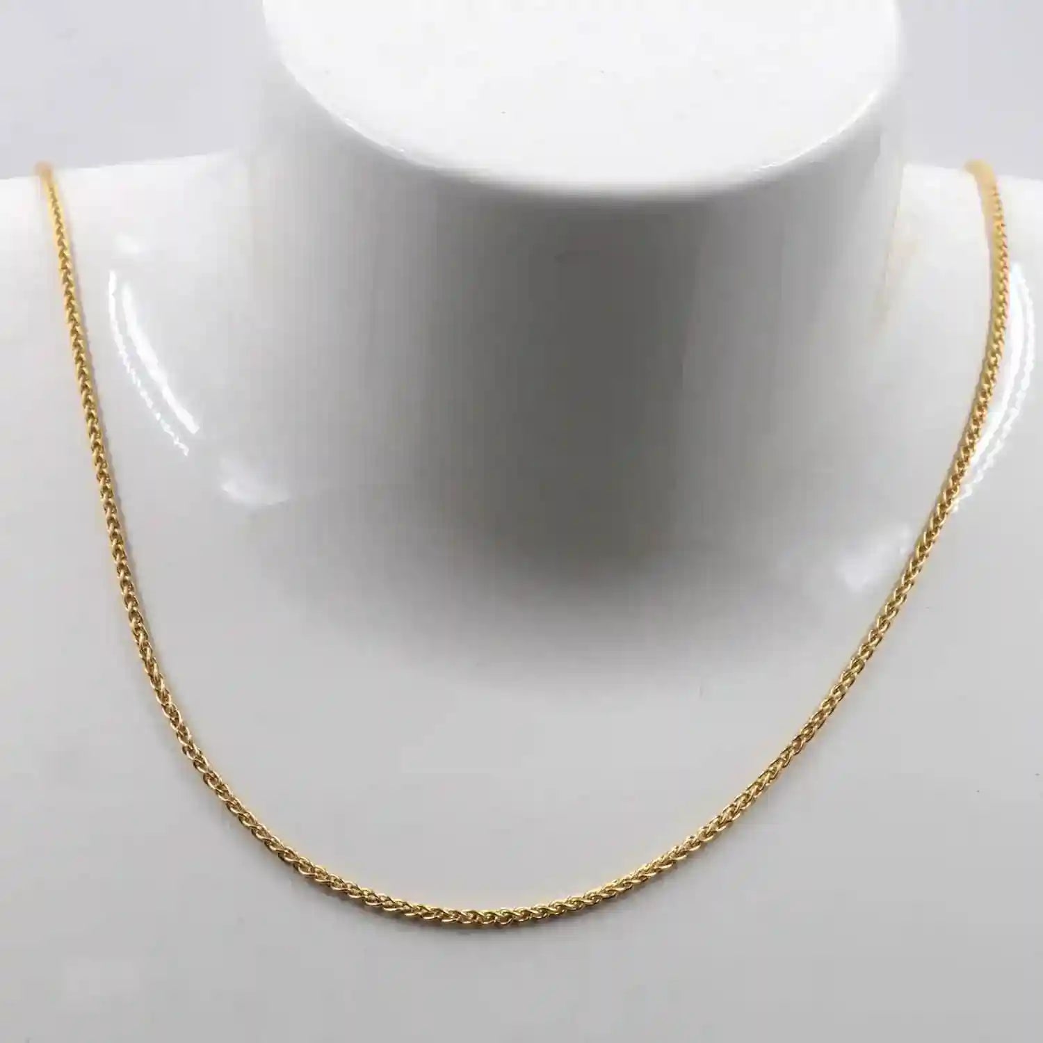 1,7 mm 585 - 14 Karat Gold Halskette Zopfkette massiv Gold hochwertige Goldkette  - Länge nach Wahl