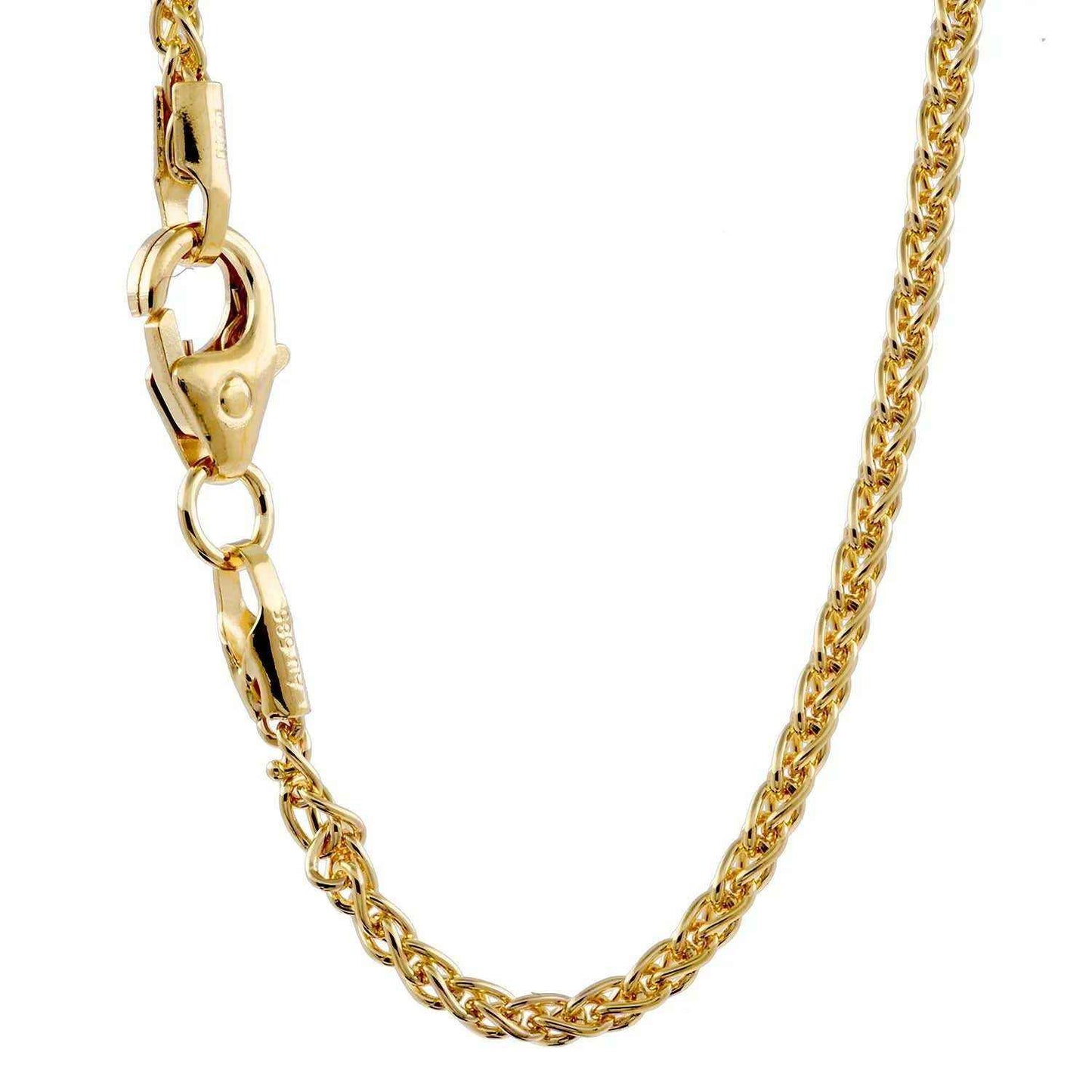 1,7 mm 42 cm 585 - 14 Karat Gold Halskette Zopfkette massiv Gold hochwertige Goldkette  4,7 g