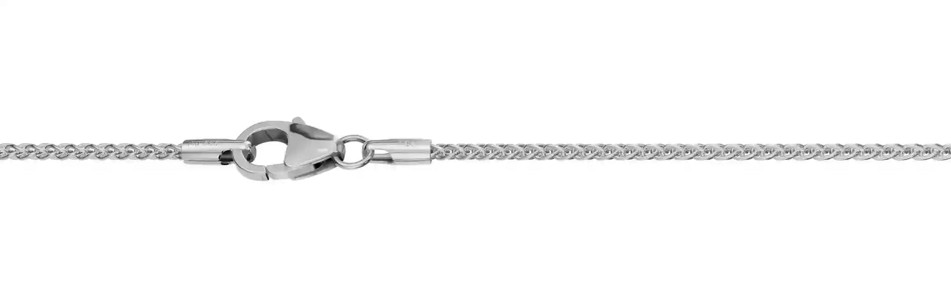 1,3 mm 50 cm 585 - 14 Karat Weißgold Zopfkette massiv Gold hochwertige Goldkette  3,5 g