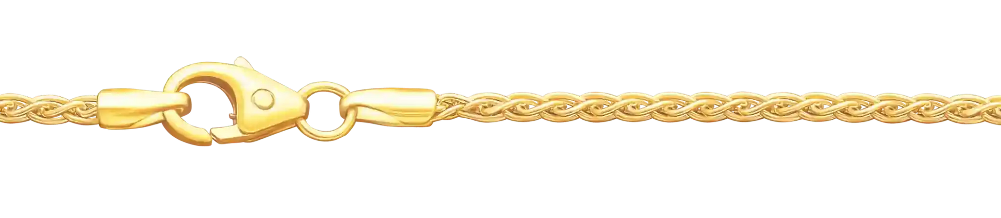 1,7 mm 18,5 cm 585 - 14 Karat Gold Armkette Zopfkette massiv Gold hochwertige Goldkette 2,2 g