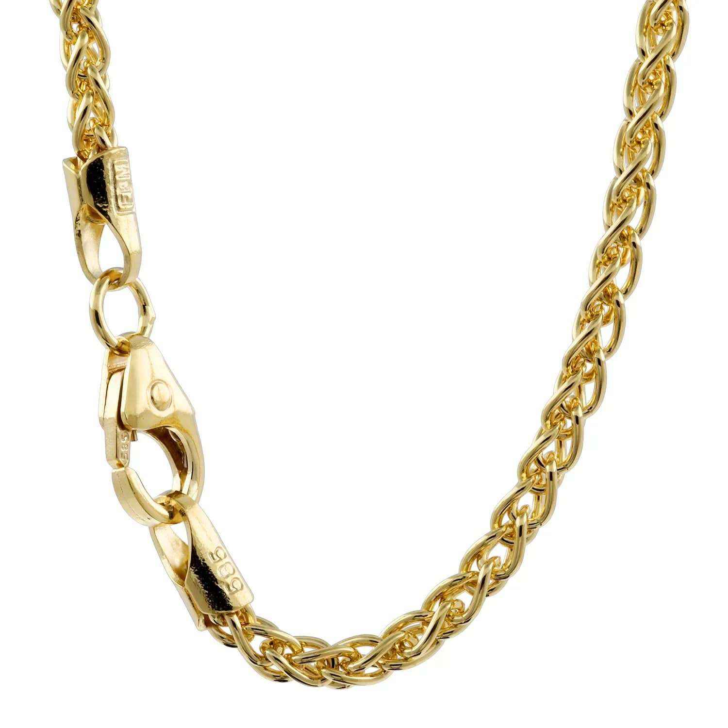 2,7 mm 45 cm 585 - 14 Karat Gold Halskette Zopfkette massiv Gold hochwertige Goldkette  6,4 g