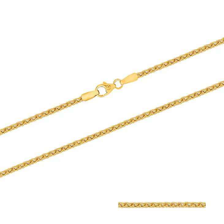 2,7 mm 45 cm 585 - 14 Karat Gold Halskette Zopfkette massiv Gold hochwertige Goldkette  6,4 g