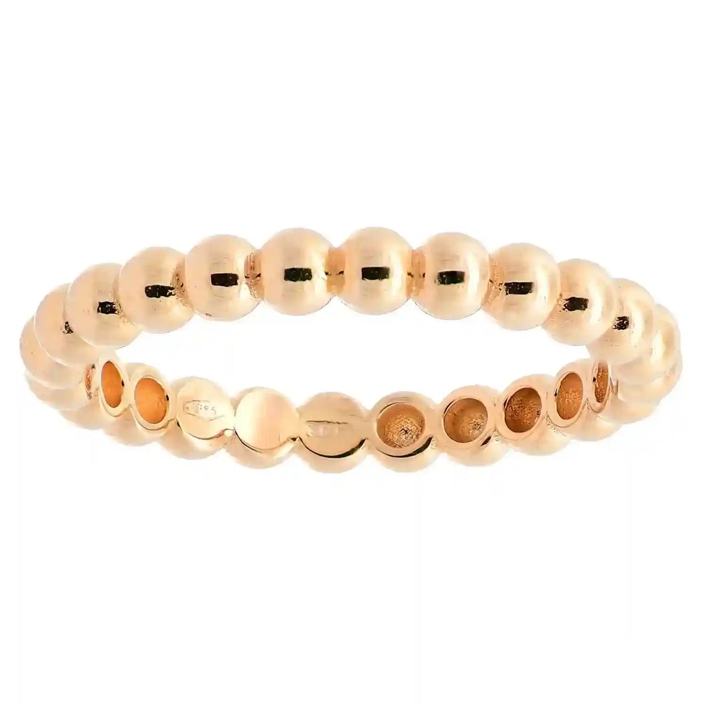 Goldring  Kügelchen Ring 3 mm 585-14 Karat Gelbgold