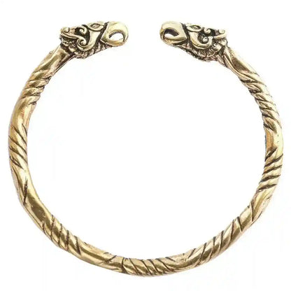 Großer Männer Armreif Hugin Munin Odins Raben Bronze - Viking Wikinger - Firma Holzenplotz - Silberketten-Goldketten.de 