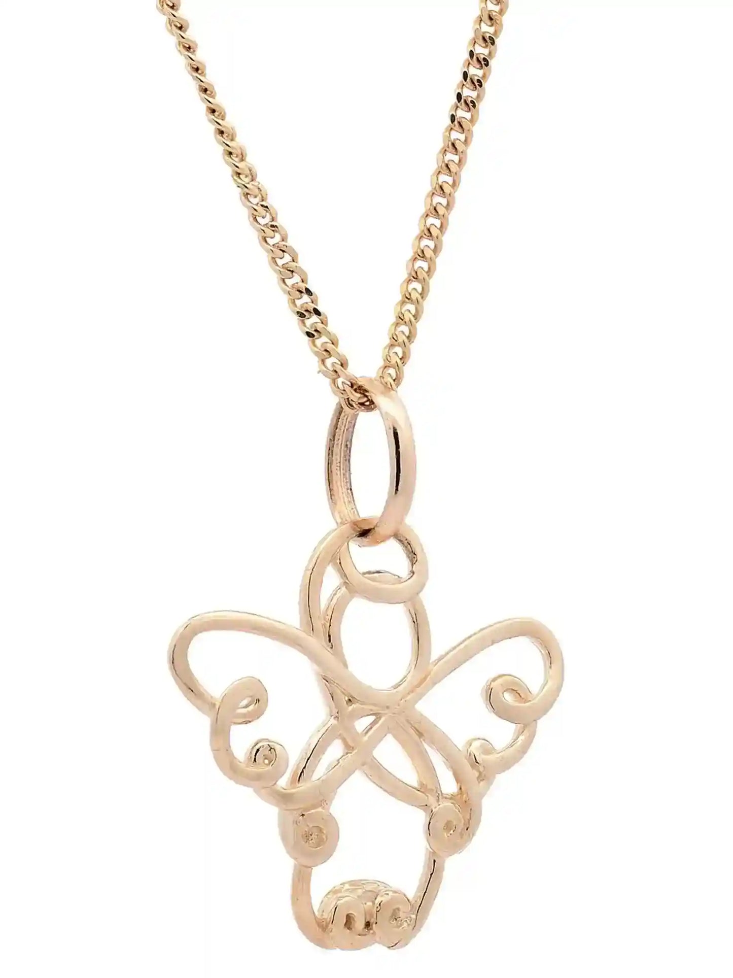 Halskette Anhänger Engelchen mit 1,1 mm Goldkette 585-14 Karat Gold - Firma Holzenplotz - Silberketten-Goldketten.de 