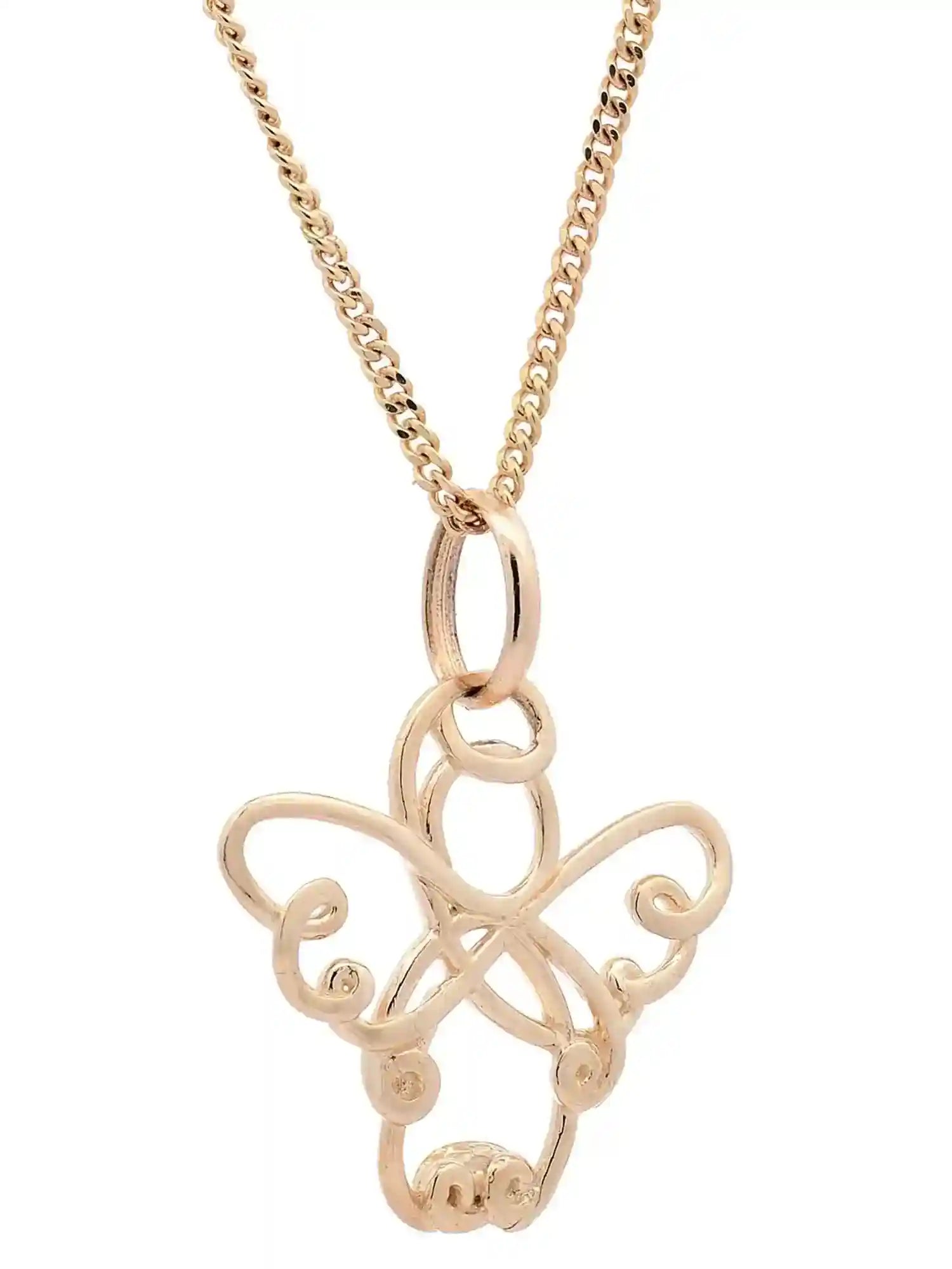 Halskette Anhänger Engelchen mit 1,1 mm Goldkette 585-14 Karat Gold - Firma Holzenplotz - Silberketten-Goldketten.de 