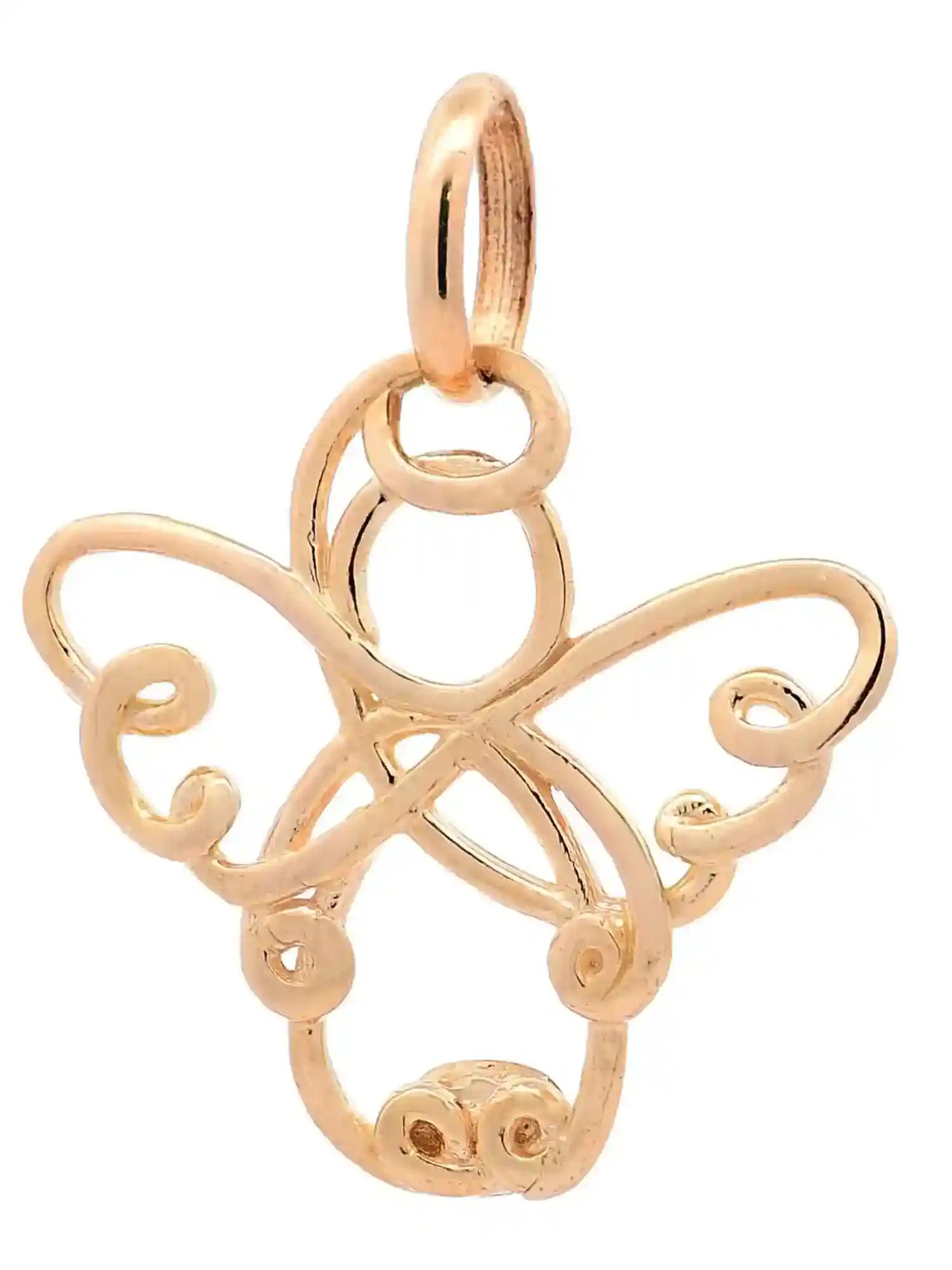 Halskette Anhänger Engelchen mit 1,1 mm Goldkette 585-14 Karat Gold - Firma Holzenplotz - Silberketten-Goldketten.de 