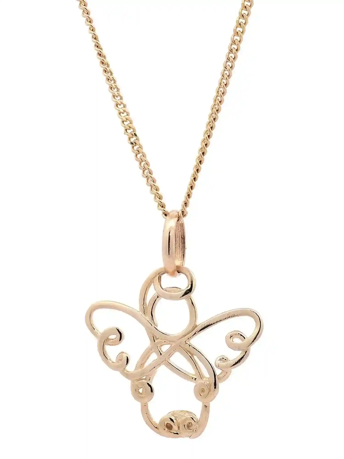 Halskette Anhänger Engelchen mit 1,1 mm Goldkette 585-14 Karat Gold - Firma Holzenplotz - Silberketten-Goldketten.de 