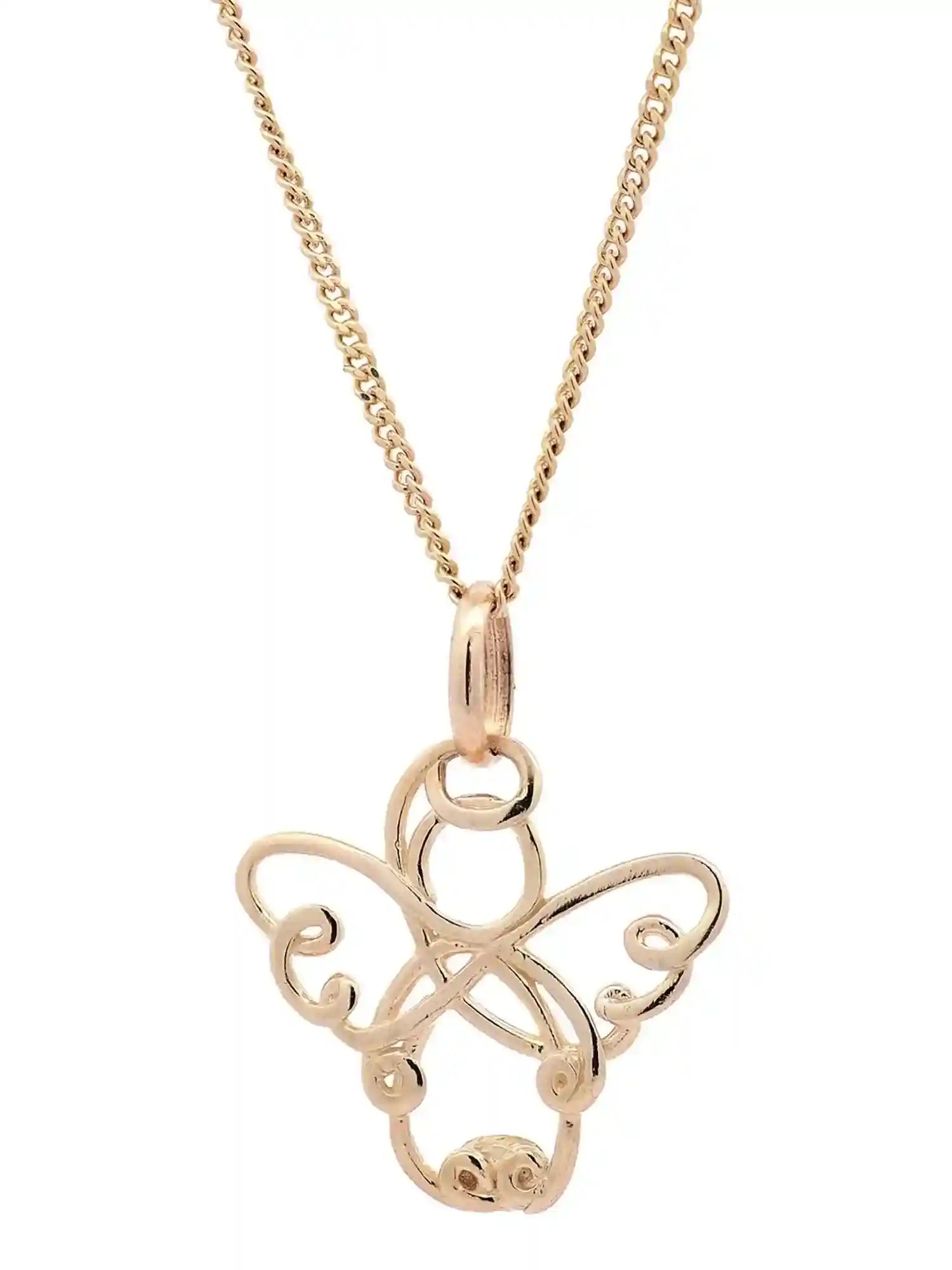 Halskette Anhänger Engelchen mit 1,1 mm Goldkette 585-14 Karat Gold - Firma Holzenplotz - Silberketten-Goldketten.de 
