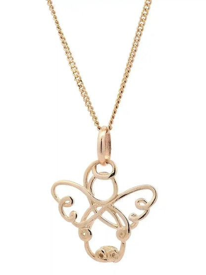 Halskette Anhänger Engelchen mit 1,1 mm Goldkette 585-14 Karat Gold - Firma Holzenplotz - Silberketten-Goldketten.de 