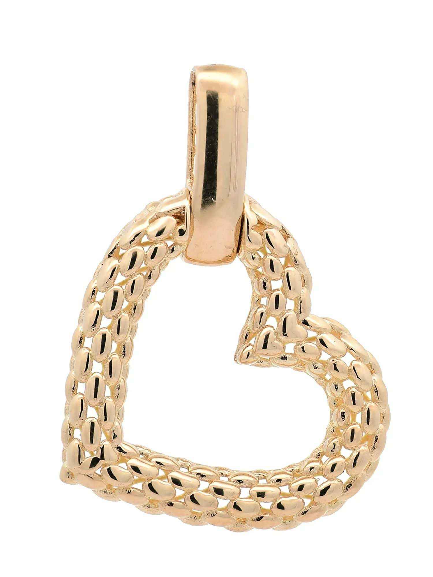 Halskette Anhänger Herz mit 1,1 mm Goldkette 585-14 Karat Gold - Firma Holzenplotz - Silberketten-Goldketten.de 