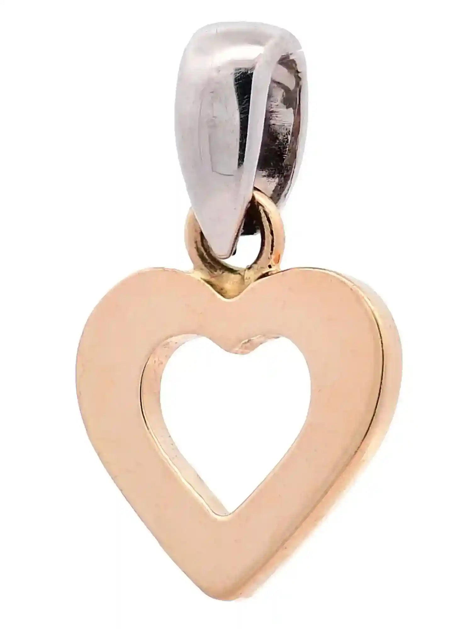 Halskette Anhänger Herzchen mit 1,1 mm Goldkette 585-14 Karat Gold