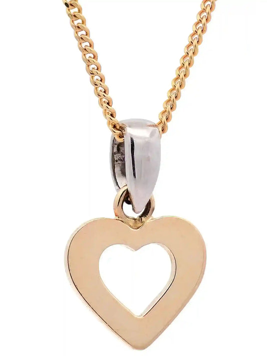 Halskette Anhänger Herzchen mit 1,1 mm Goldkette 585-14 Karat Gold - Firma Holzenplotz - Silberketten-Goldketten.de 