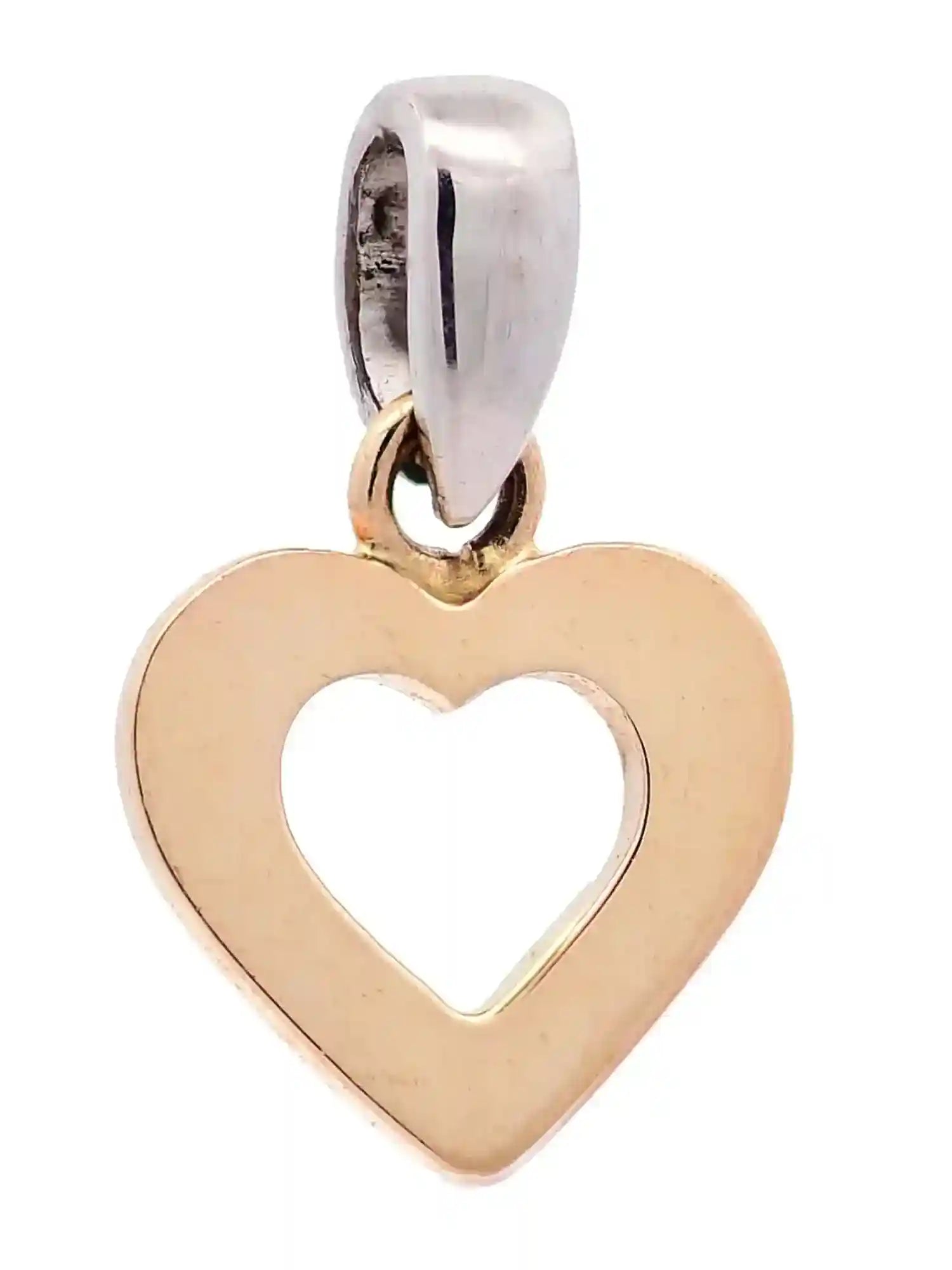 Halskette Anhänger Herzchen mit 1,1 mm Goldkette 585-14 Karat Gold