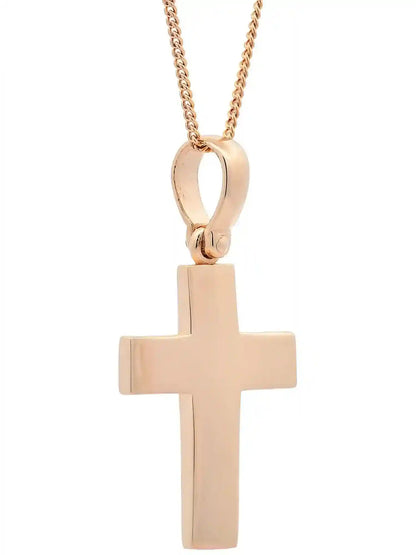 Halskette Anhänger Kreuz mit 1,1 mm Goldkette 585-14 Karat Gold