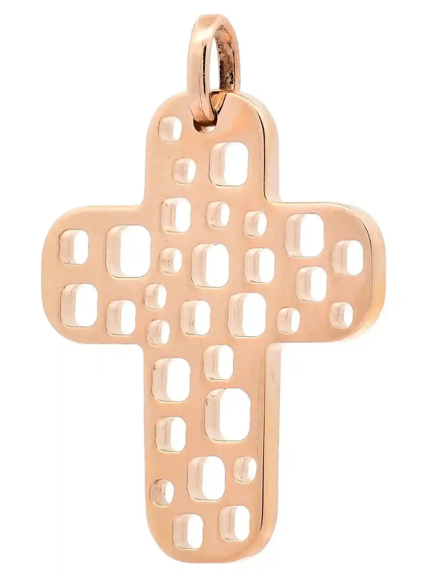 Halskette Anhänger Kreuz mit 1,1 mm Goldkette 585-14 Karat Gold - Firma Holzenplotz - Silberketten-Goldketten.de 