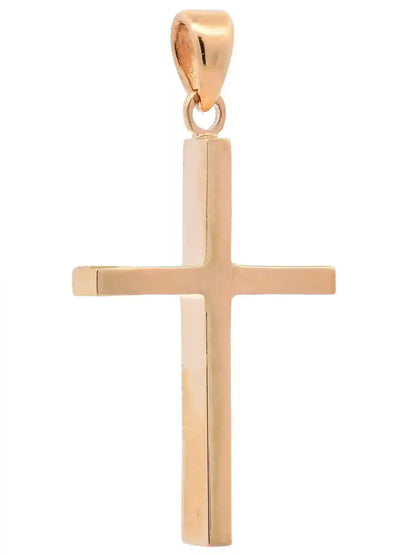 Halskette Anhänger Kreuz mit 1,1 mm Goldkette 585-14 Karat Gold