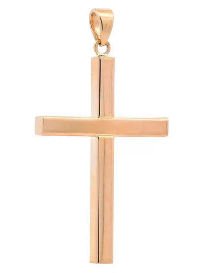 Halskette Anhänger Kreuz mit 1,1 mm Goldkette 585-14 Karat Gold