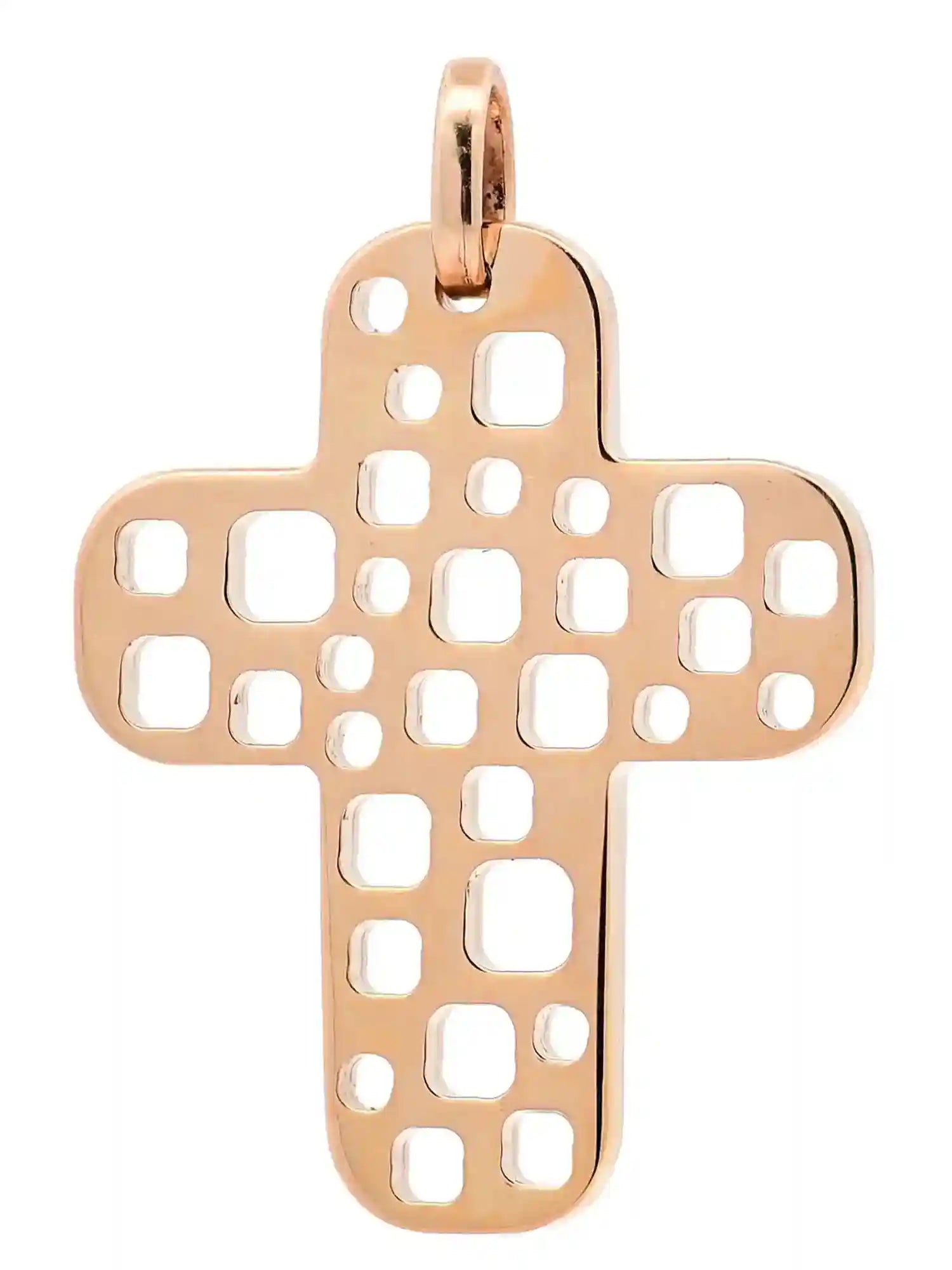 Halskette Anhänger Kreuz mit 1,1 mm Goldkette 585-14 Karat Gold - Firma Holzenplotz - Silberketten-Goldketten.de 
