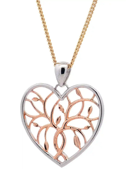 Halskette Anhänger Liebesherz mit 1,1 mm Goldkette 585-14 Karat Gold