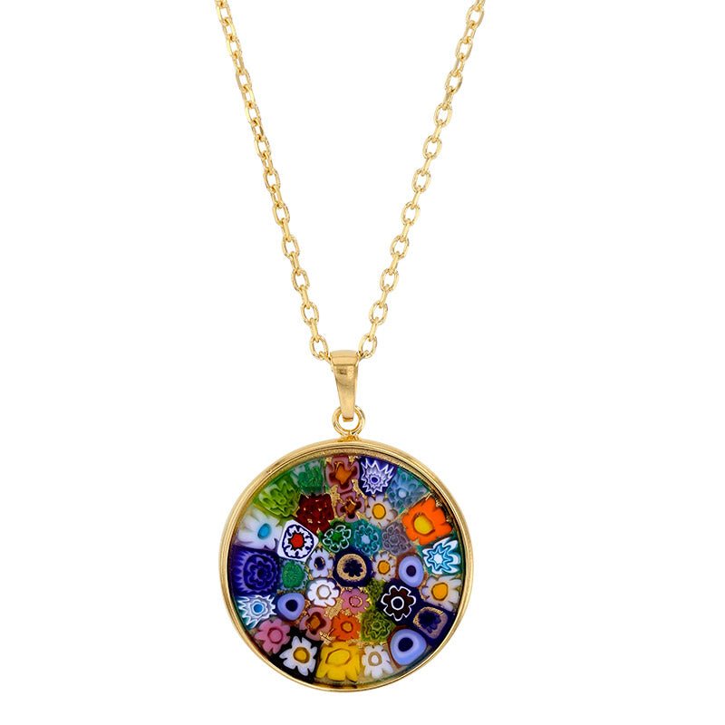 Halskette Collier 925er Sterling Silber vergoldet Murano - Glas 45 cm - Firma Holzenplotz - Silberketten - Goldketten.de