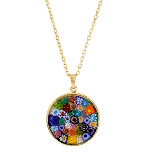 Halskette Collier 925er Sterling Silber vergoldet Murano - Glas 45 cm - Firma Holzenplotz - Silberketten - Goldketten.de