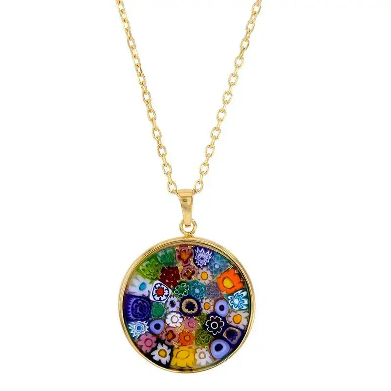 Halskette Collier 925er Sterling Silber vergoldet Murano - Glas 45 cm - Firma Holzenplotz - Silberketten - Goldketten.de