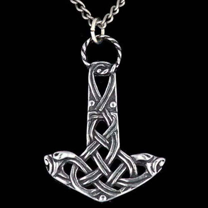 Hammer des Aesir Anhänger Schmuck mit Halskette 37x27mm