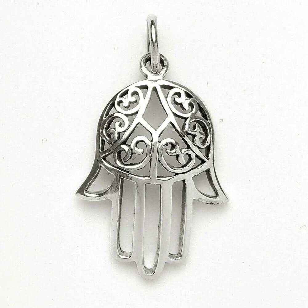Hand der Fatima Schmuck Anhänger 925er Silber 27x13mm