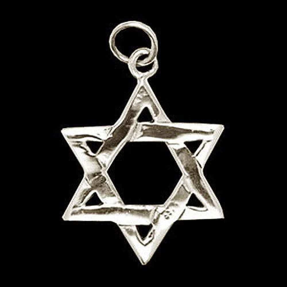 Hexagramm Davidstern Schmuck Anhänger 925er Silber 20 mm Durchmesser - Firma Holzenplotz - Silberketten - Goldketten.de