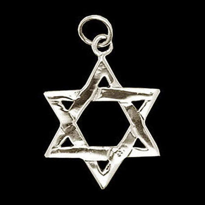 Hexagramm Davidstern Schmuck Anhänger 925er Silber 20 mm Durchmesser - Firma Holzenplotz - Silberketten - Goldketten.de
