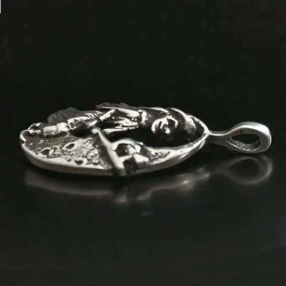 Hexe Schmuck Anhänger 925er Silber - Hexen - 32x29mm