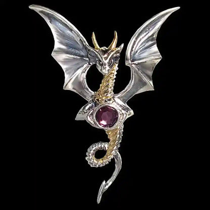 Himmlischer Drache Schmuck Anhänger 925er Silber Drachen 39mm +echte Silberkette