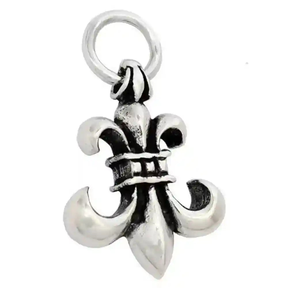 HOPLO Lilie XL Schmuck Anhänger 925er Silber mit schwarzem Lederband