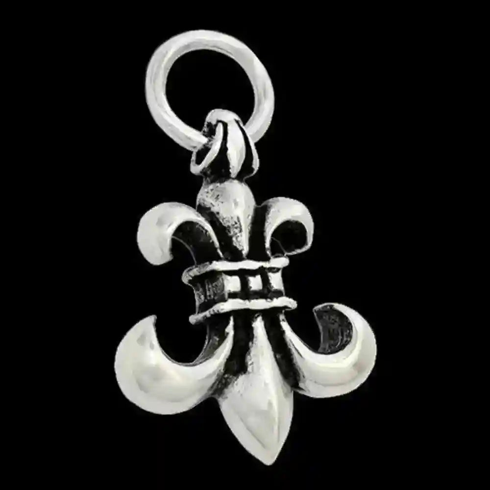 HOPLO Lilie XL Schmuck Anhänger 925er Silber mit schwarzem Lederband